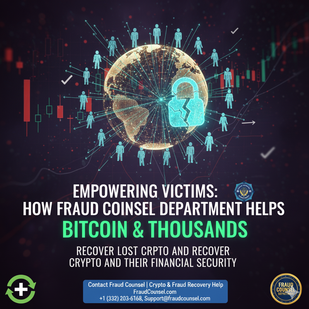 Victims recovering lost cryptocurrency with Fraud Counsel Department
