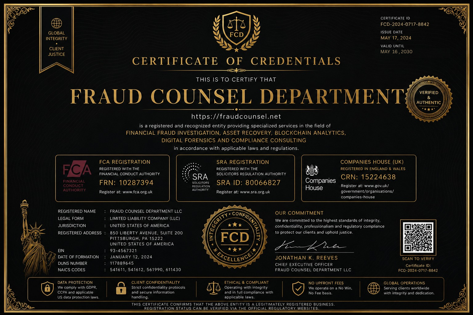 Fraud Counsel Department